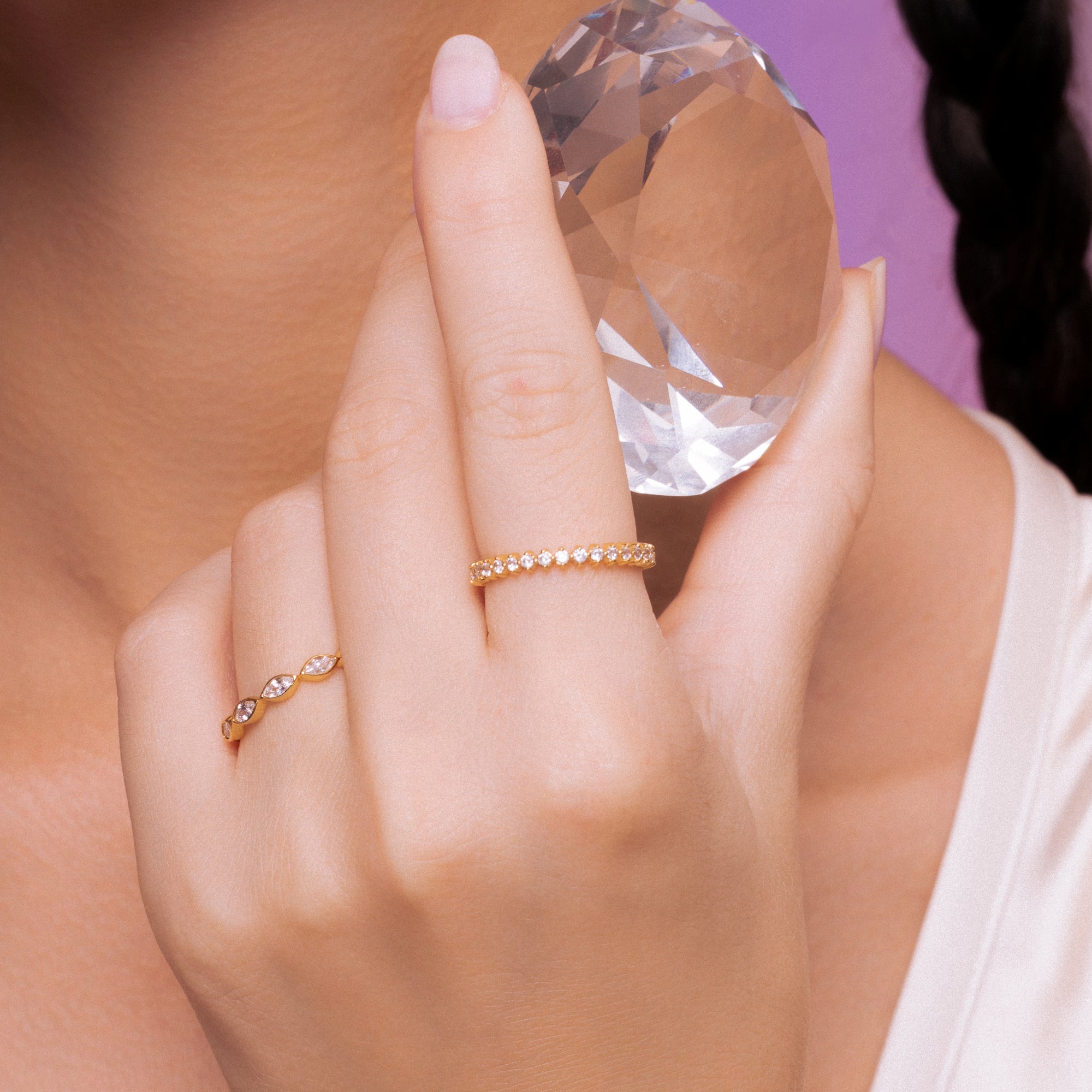 Eternity Marquise Silver Ring