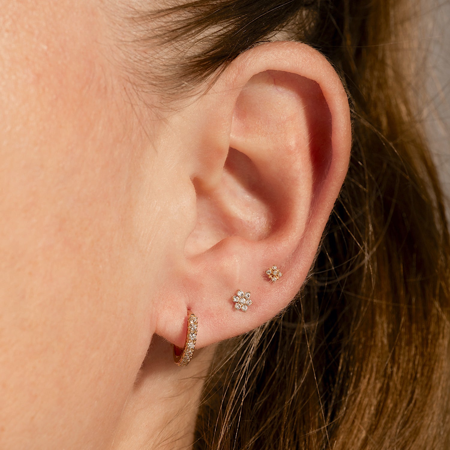【MEJURI】ハンドメイド〇Cartilage Beaded片耳ミニフープ〇14K MEJURI】ハンドメイド〇Cartilage Beaded片耳ミニフープ〇14K ピアス
