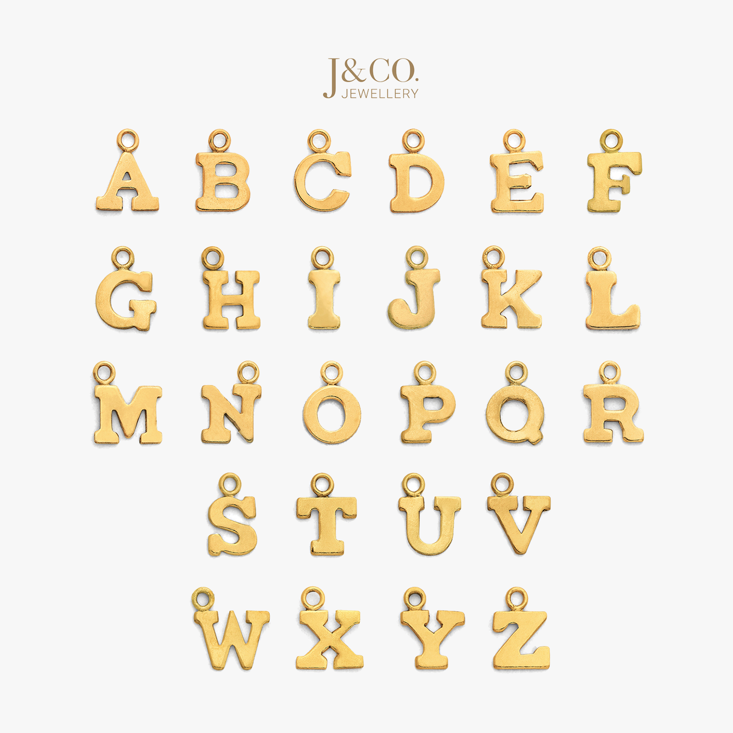 个性化字母圈式耳环– J&CO Jewellery