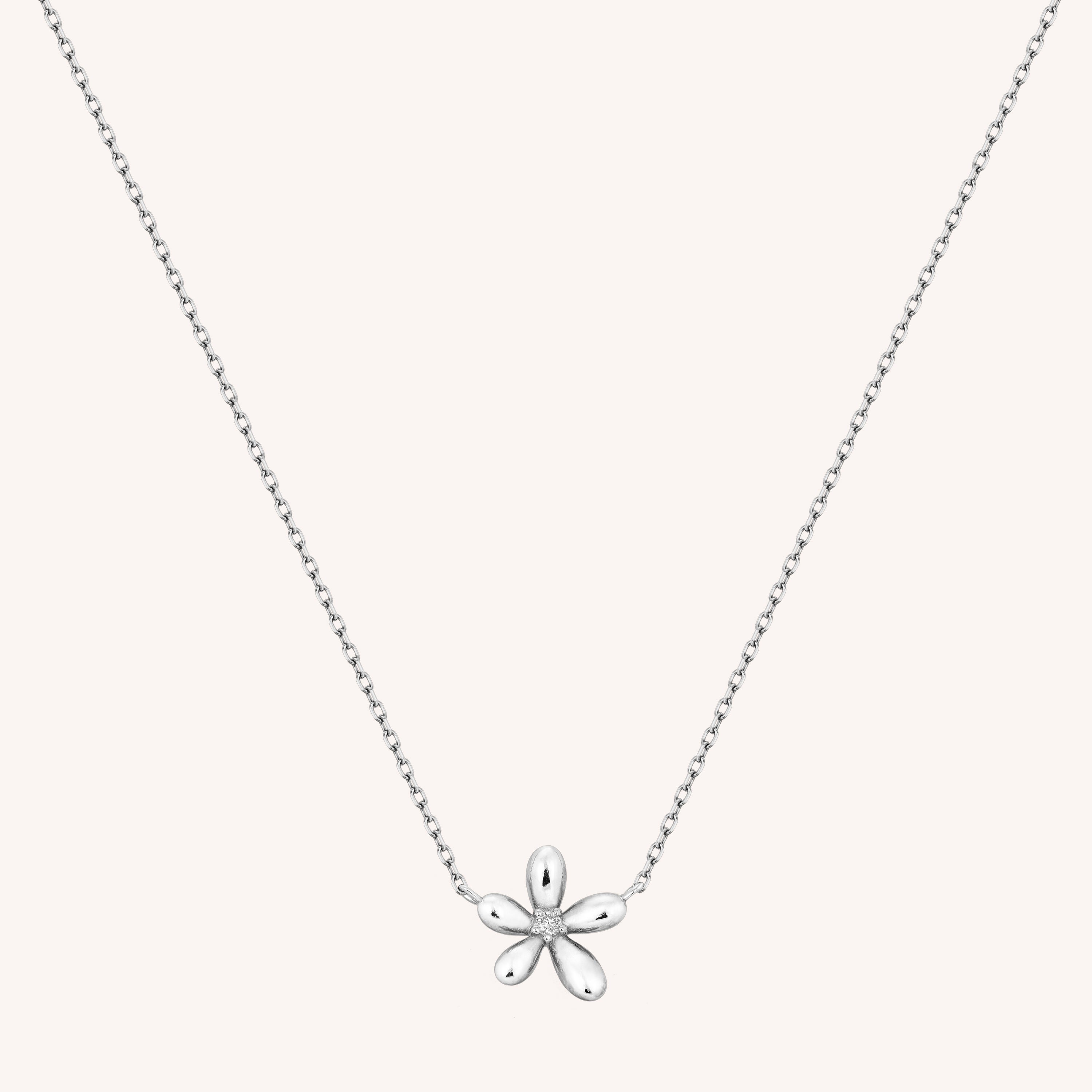 14K Solid Gold Floraison Diamond Necklace – J&CO Jewellery