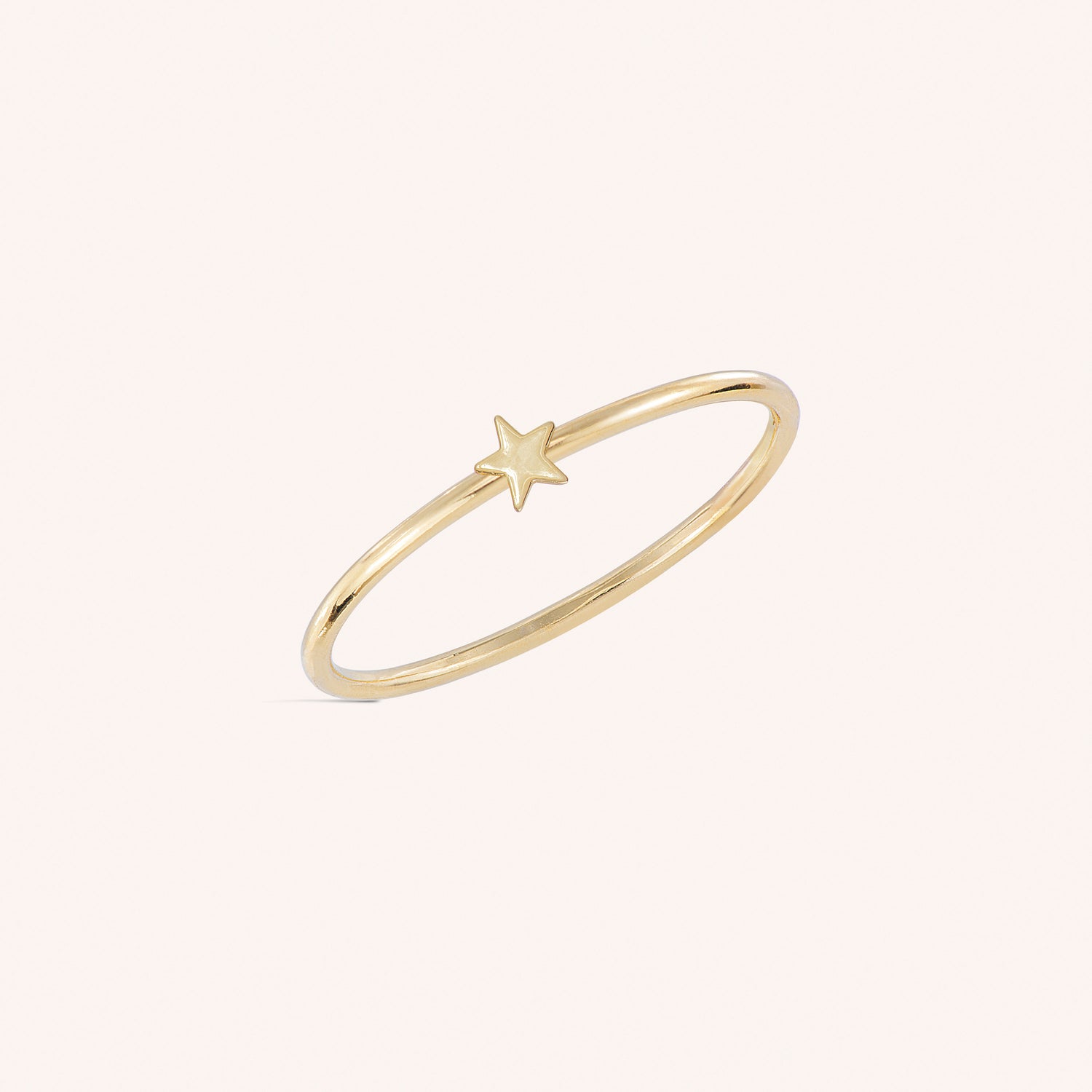 Cincin Mini Bintang Emas Murni 14K