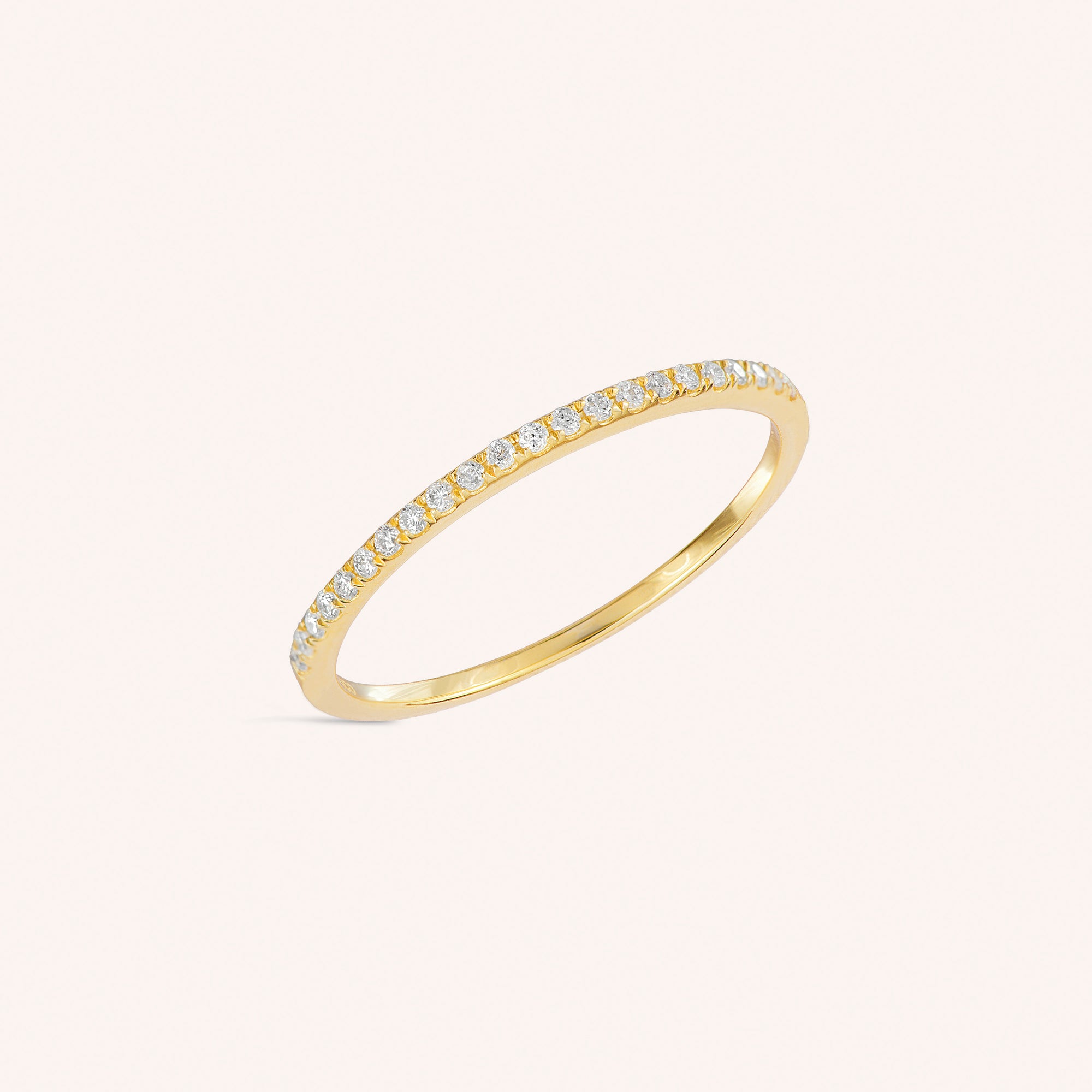 แหวนเพชรสุดคลาสสิกทองแท้ 14K