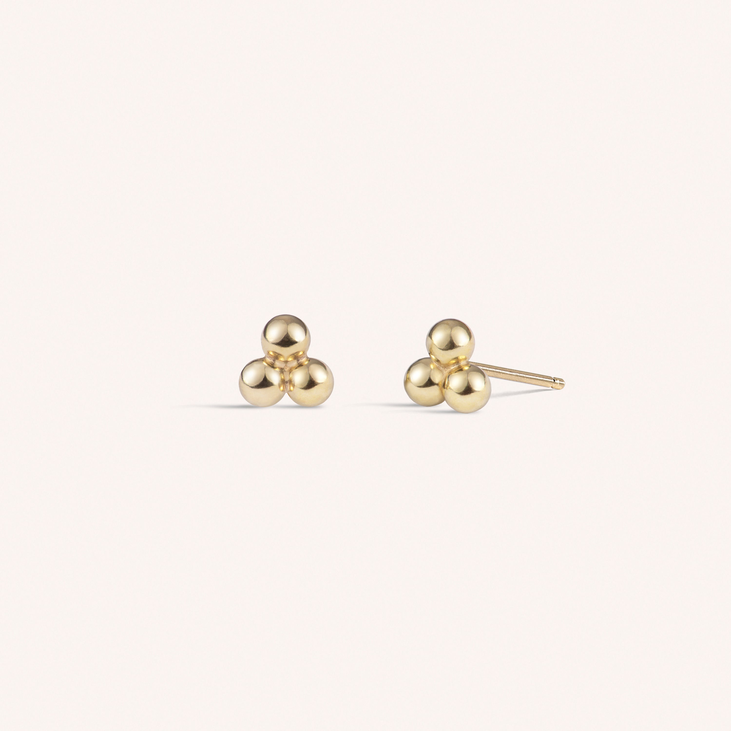 送税込【AMY O】Tiny Trinity Ball Flat Back Stud☆Single☆♪ Trinity Ball Flat Back Gold Stud Earring, Helix Cartilage