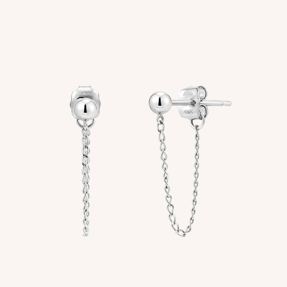 Dochais Set Di 3 Orecchini A Catena Oro Per Donne - Ipoallergenici In Acciaio 925 Con Zirconia Cubica - Regalo In Scatola Esclusiva - 2