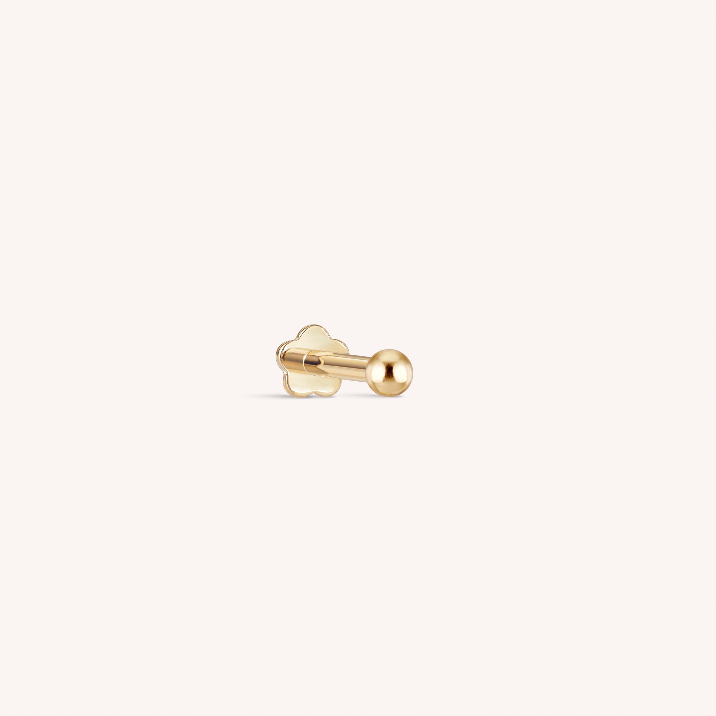 14K Solid Gold Single Bee Flat Back Earring – J&CO Jewellery