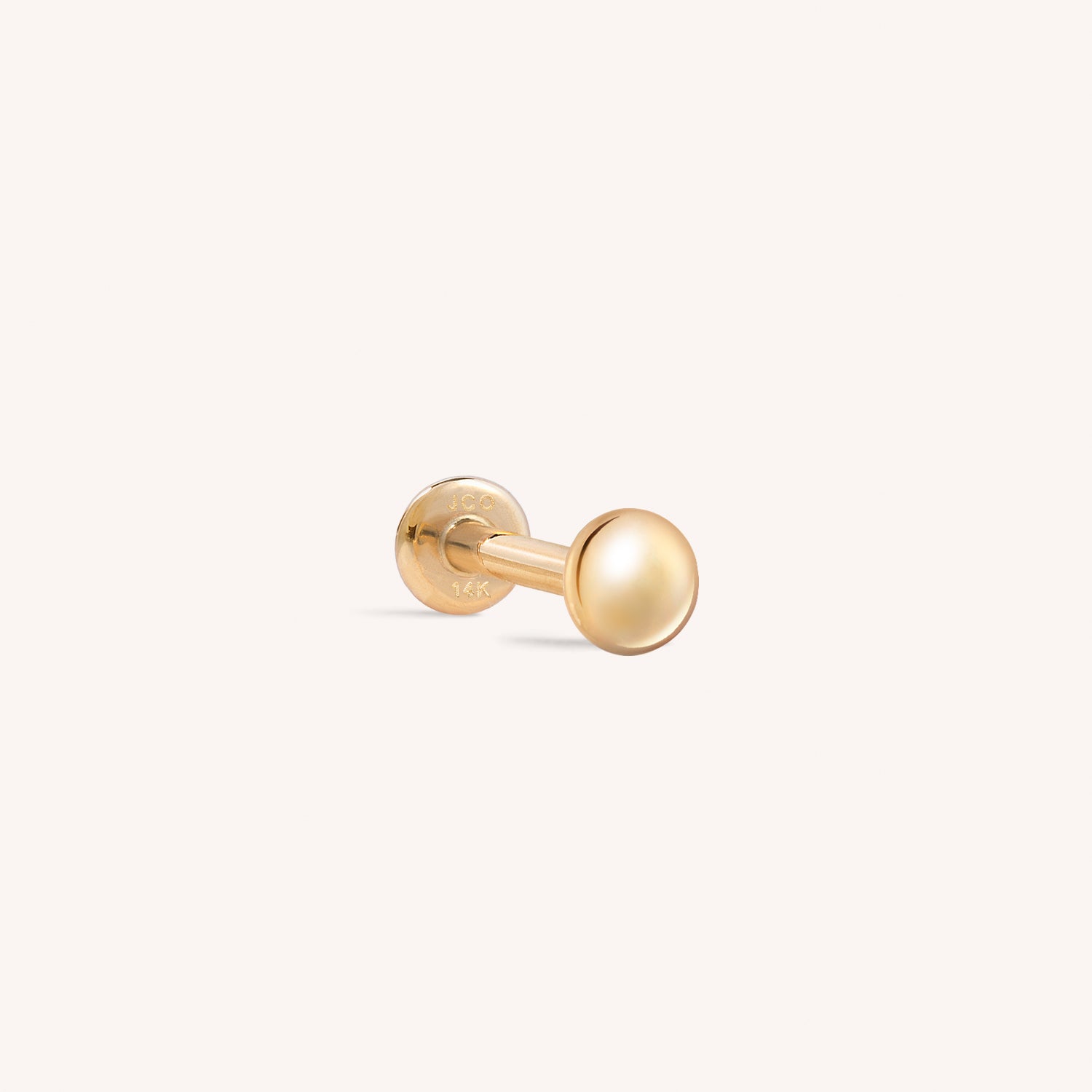 Hypoallergenic 14k Gold Flat Back Stud Earrings With 2mm 4mm Tiny