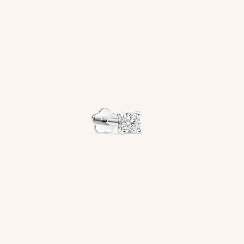 14K massief gouden mini diamanten schroefbare labret oorbel