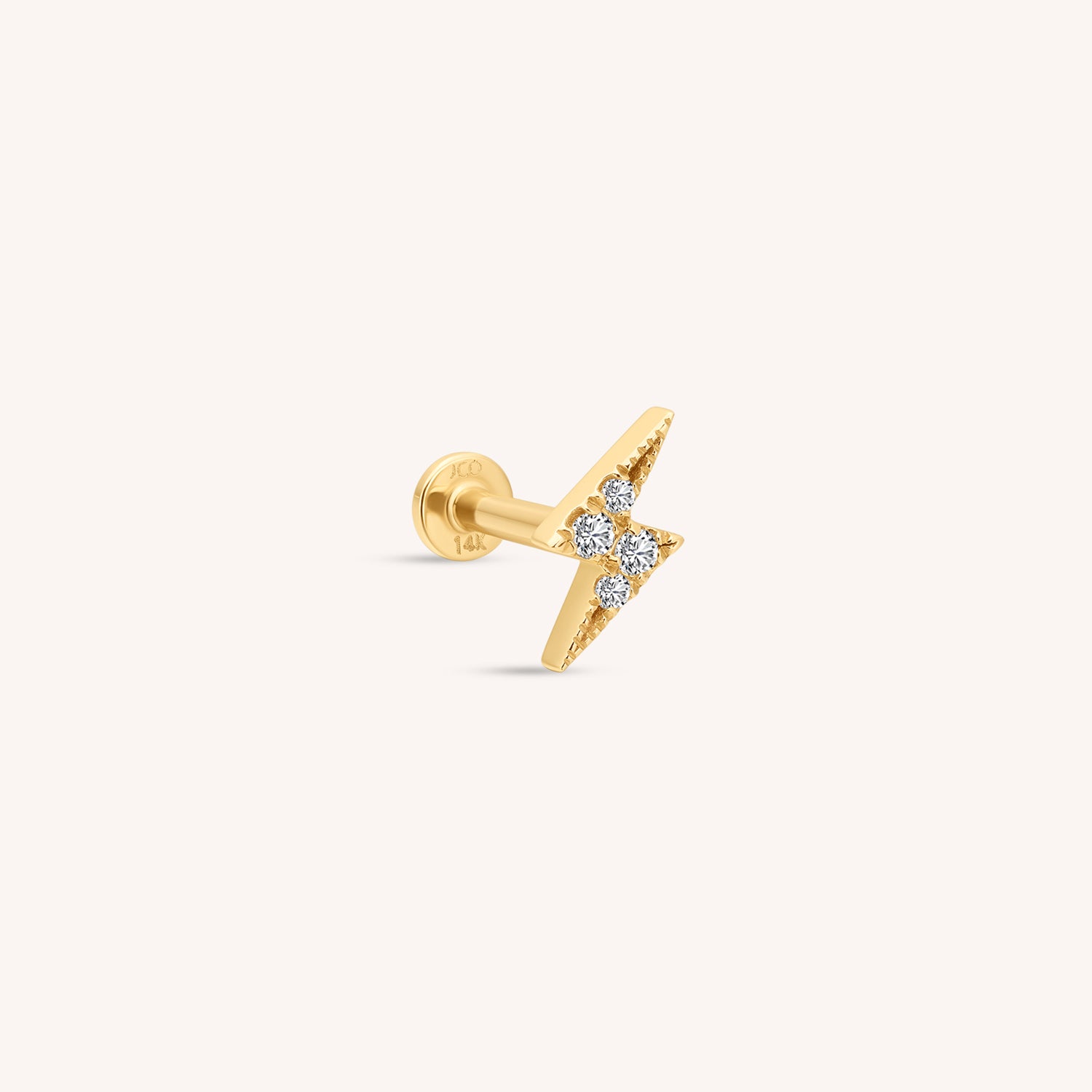 KIKICHIC | Minimalist Jewelry | NYC | Ball Screw Flat Back Tiny CZ Star Stud  Earrings Cartilage, Tragus, Helix, Conch in Sterling Silver in 14k Gold and  Silver.