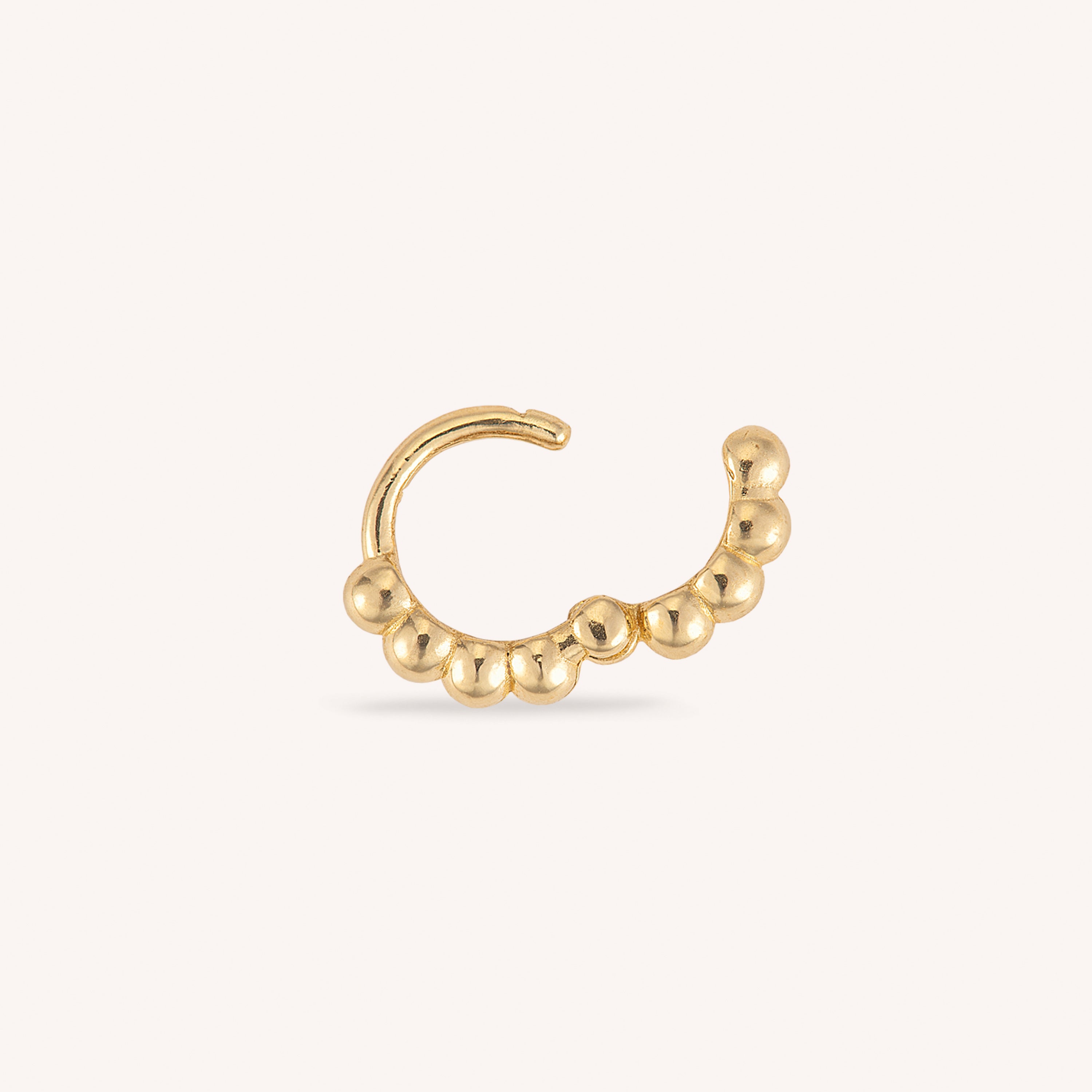 14K Solid Gold Bubble Tiny Hoop Earring – J&CO Jewellery