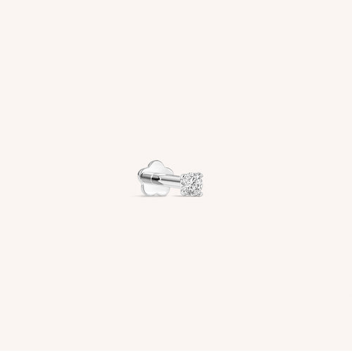 14K Solid Gold Baby Solitaire Threaded Labret Earring 2mm