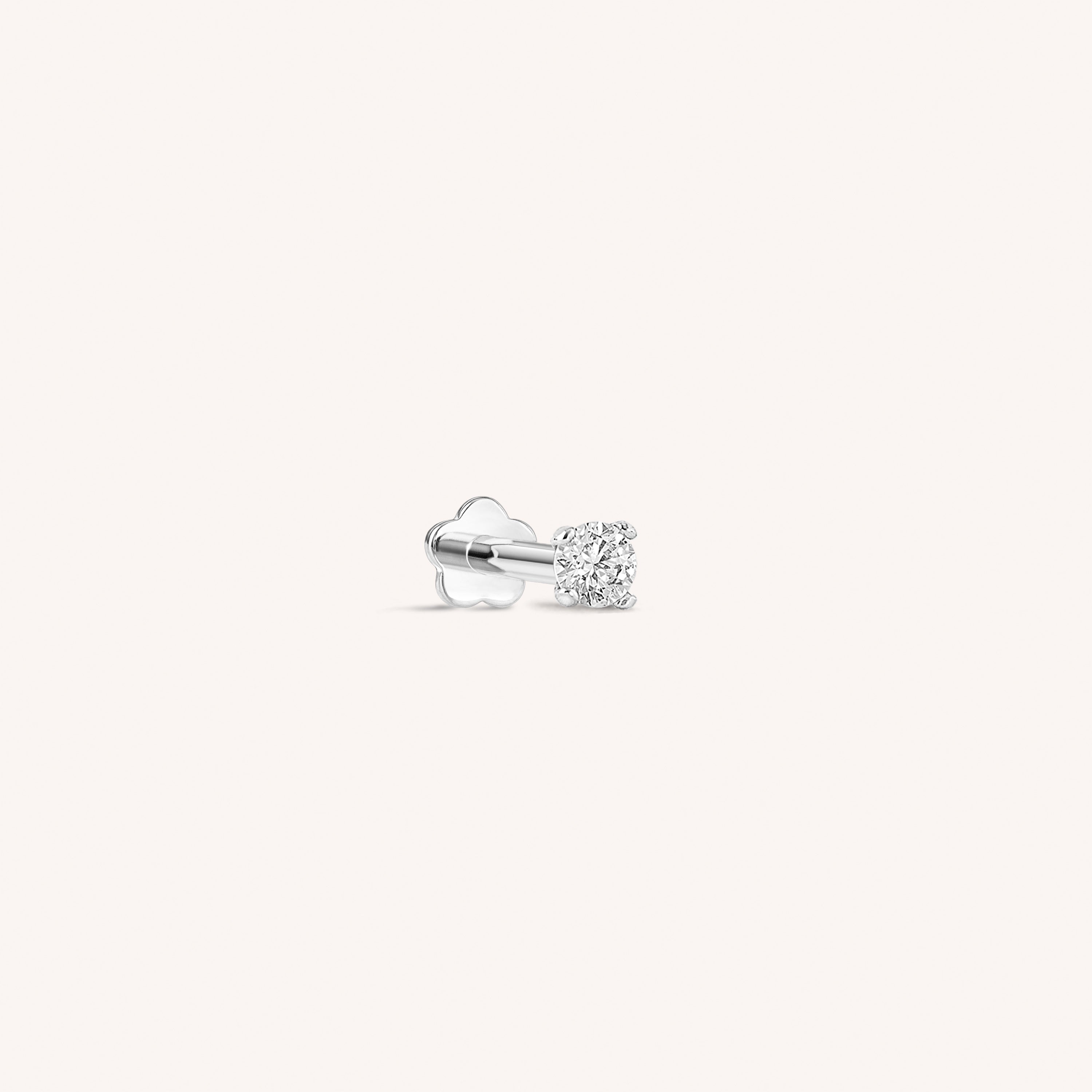 14Kソリッドゴールド 片耳　淡水パールフラットバックピアスJ&co. 14Kソリッドゴールド 片耳 淡水パールフラットバックピアスJ&co