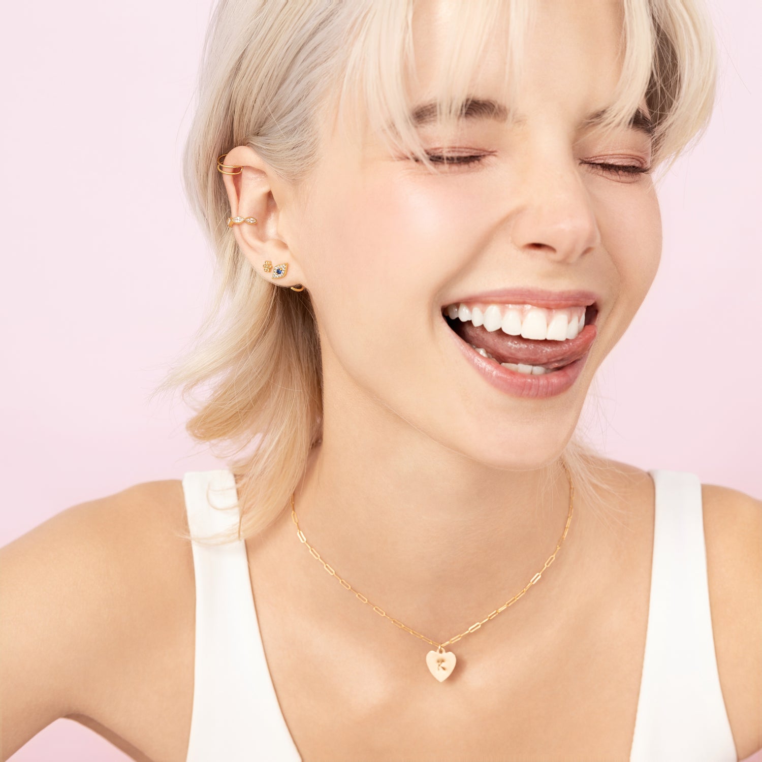 Kalung Penjepit Kertas Hati yang Dipersonalisasi