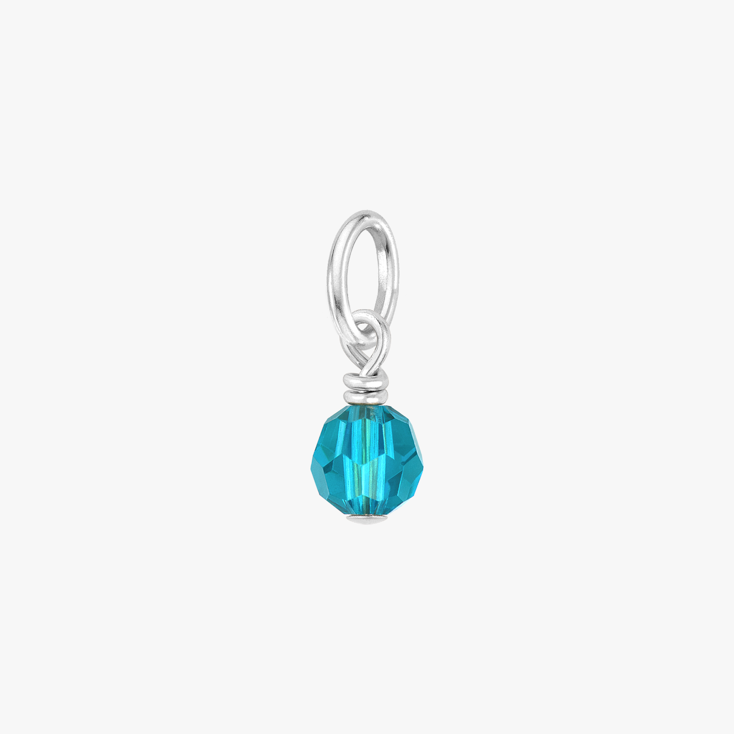 Color:Silver Birthstone Gem:Blue Zircon