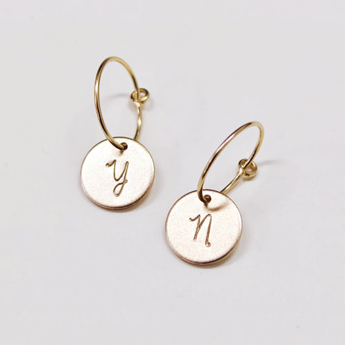 Personalised Disc Hoop Earrings
