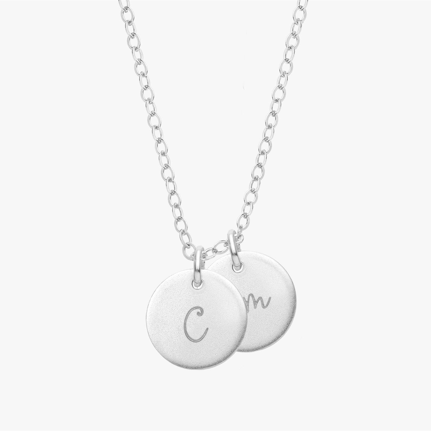 Personalized Initial Disc Necklace