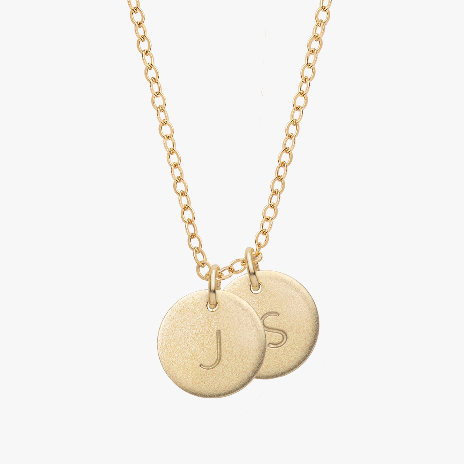 Personalized Initial Disc Necklace