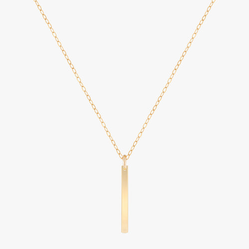 Sleek Vertical Bar Necklace