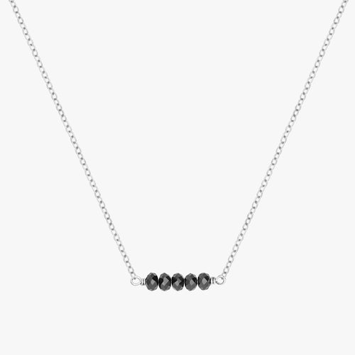 Minimal Black Nugget Bar Necklace