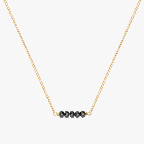 Minimal Black Nugget Bar Necklace