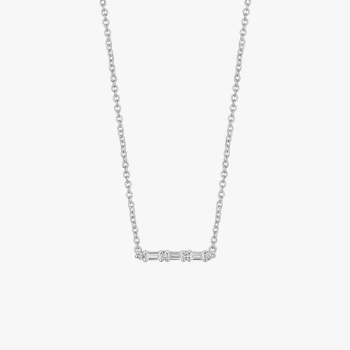 Cluster Baguette Necklace