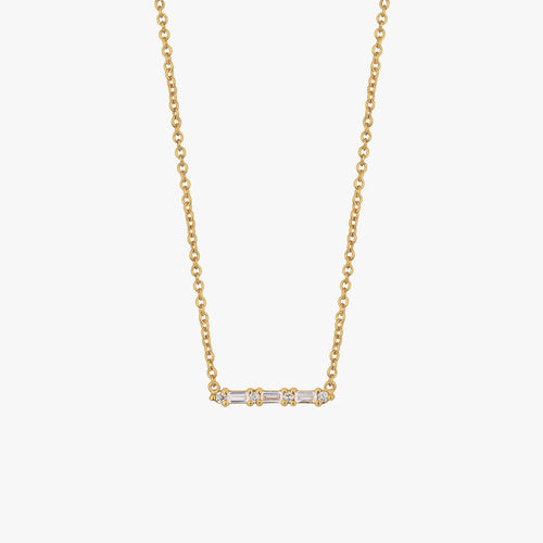 Cluster Baguette Necklace
