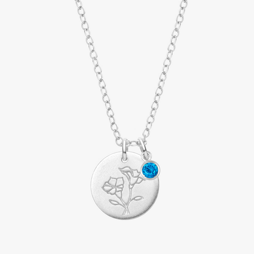 Personalized Birth Flower Necklace