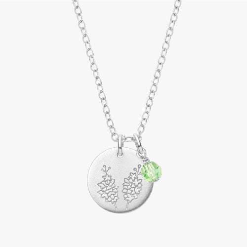 Personalized Birth Flower Necklace