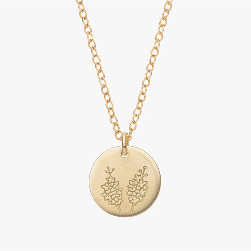 Personalized Birth Flower Necklace