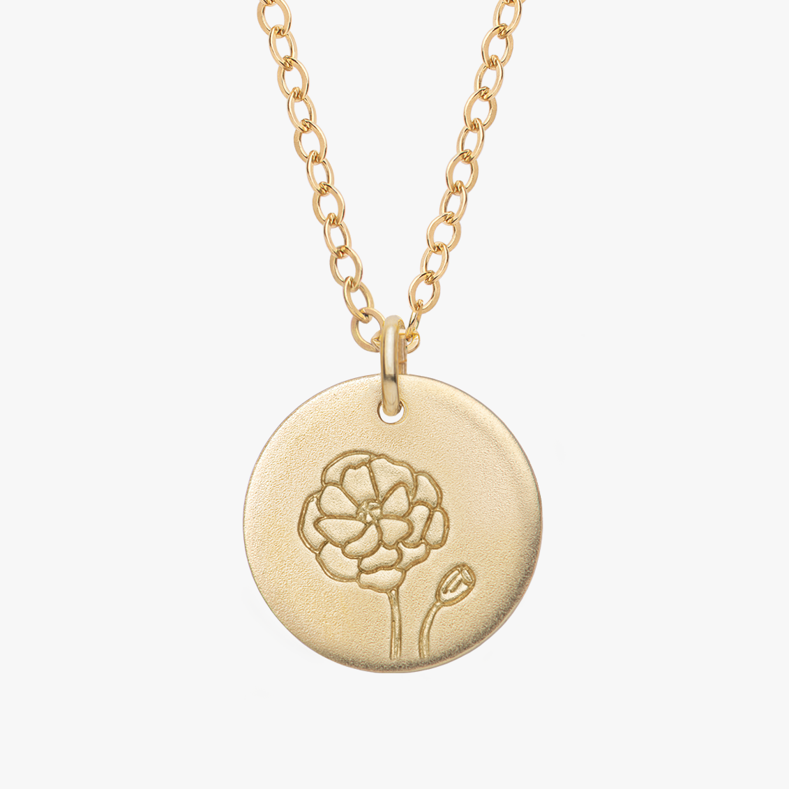 Personalized Birth Flower Necklace
