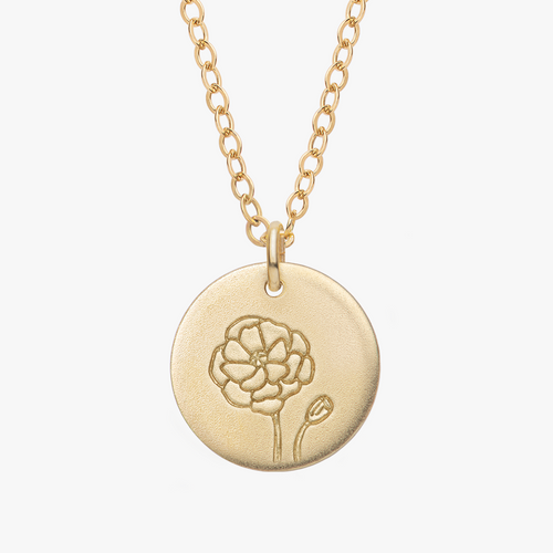 Personalized Birth Flower Necklace