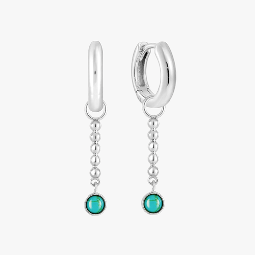 Pendulum Charm Hoop Earrings
