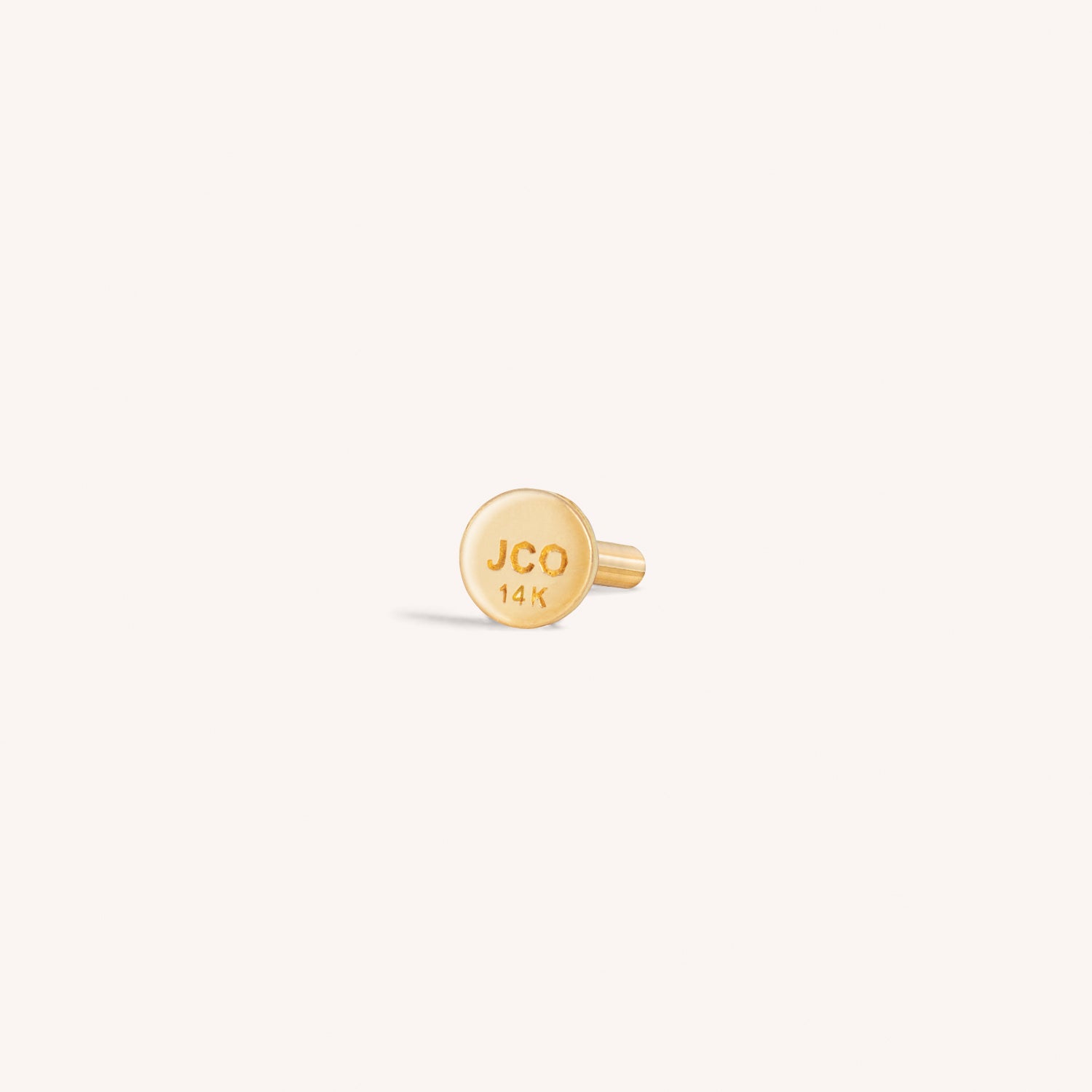 14K Solid Gold Single Leaf Flat Back Earring – J&CO Jewellery