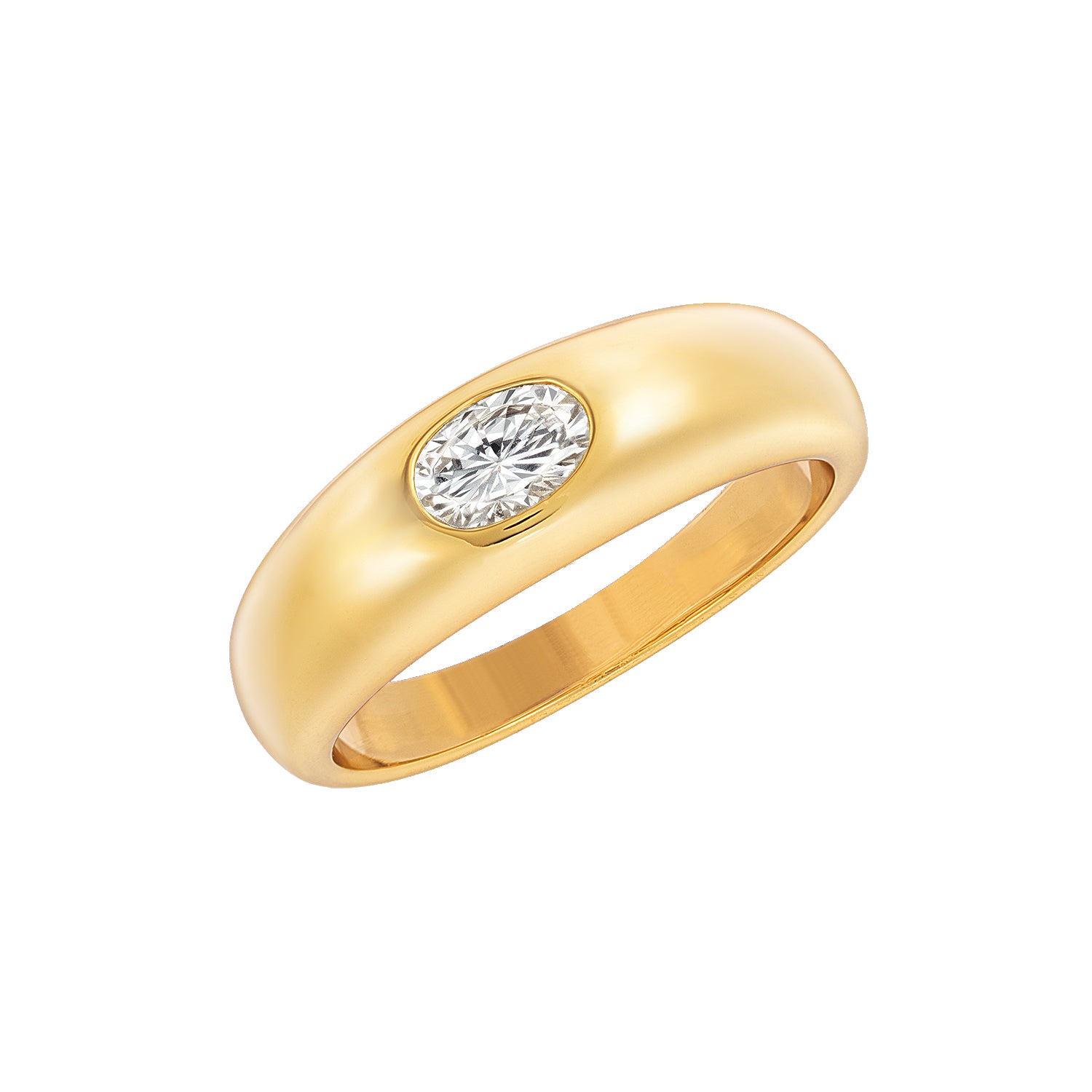 14K Fine Gold Ribbed Band 2.1mm, Solid Gold Ring – Diamond Origin