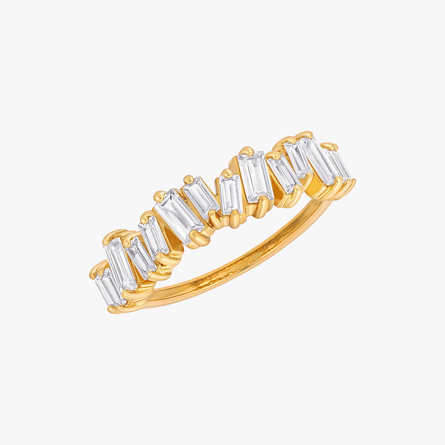 完璧 Embellished Baguette Ring Gold – J&CO Jewellery アクセサリー