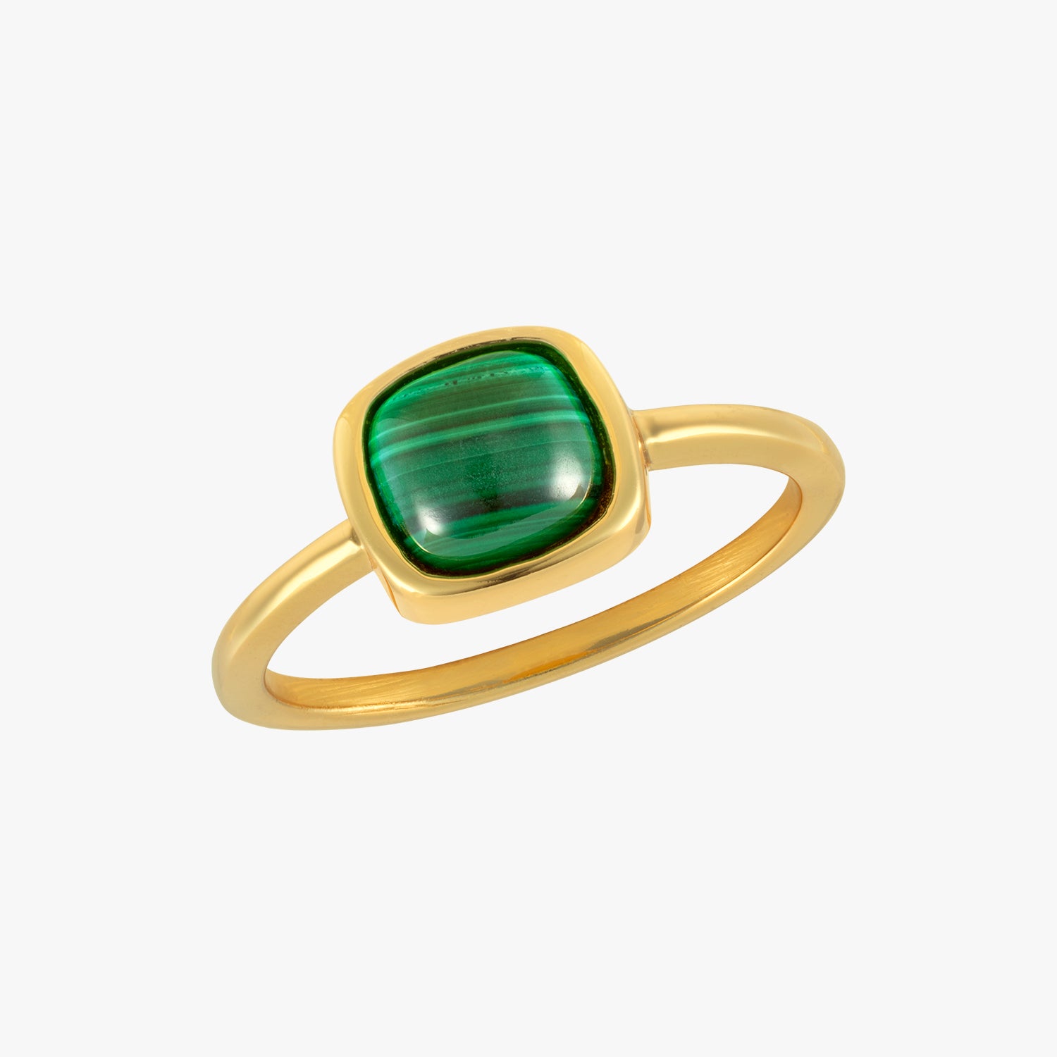 Malachite ring gold deals