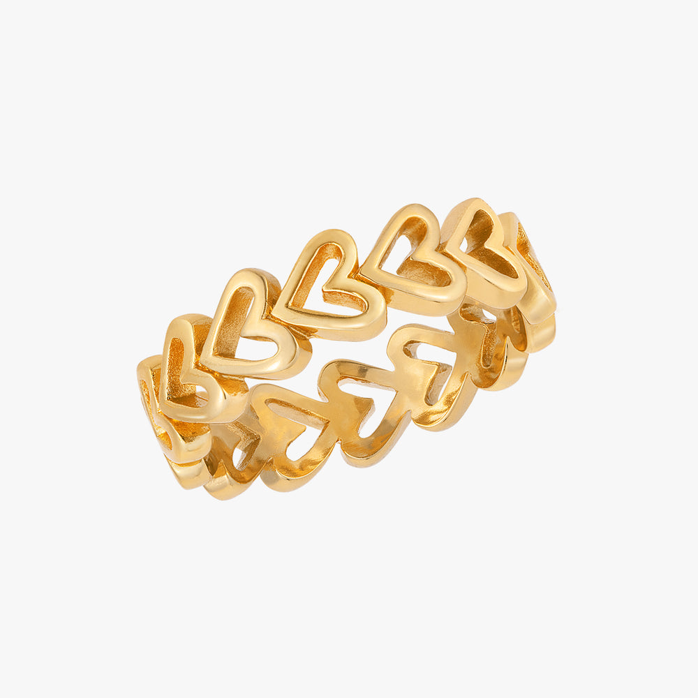 Open Heart Band Gold Ring – J&CO Jewellery