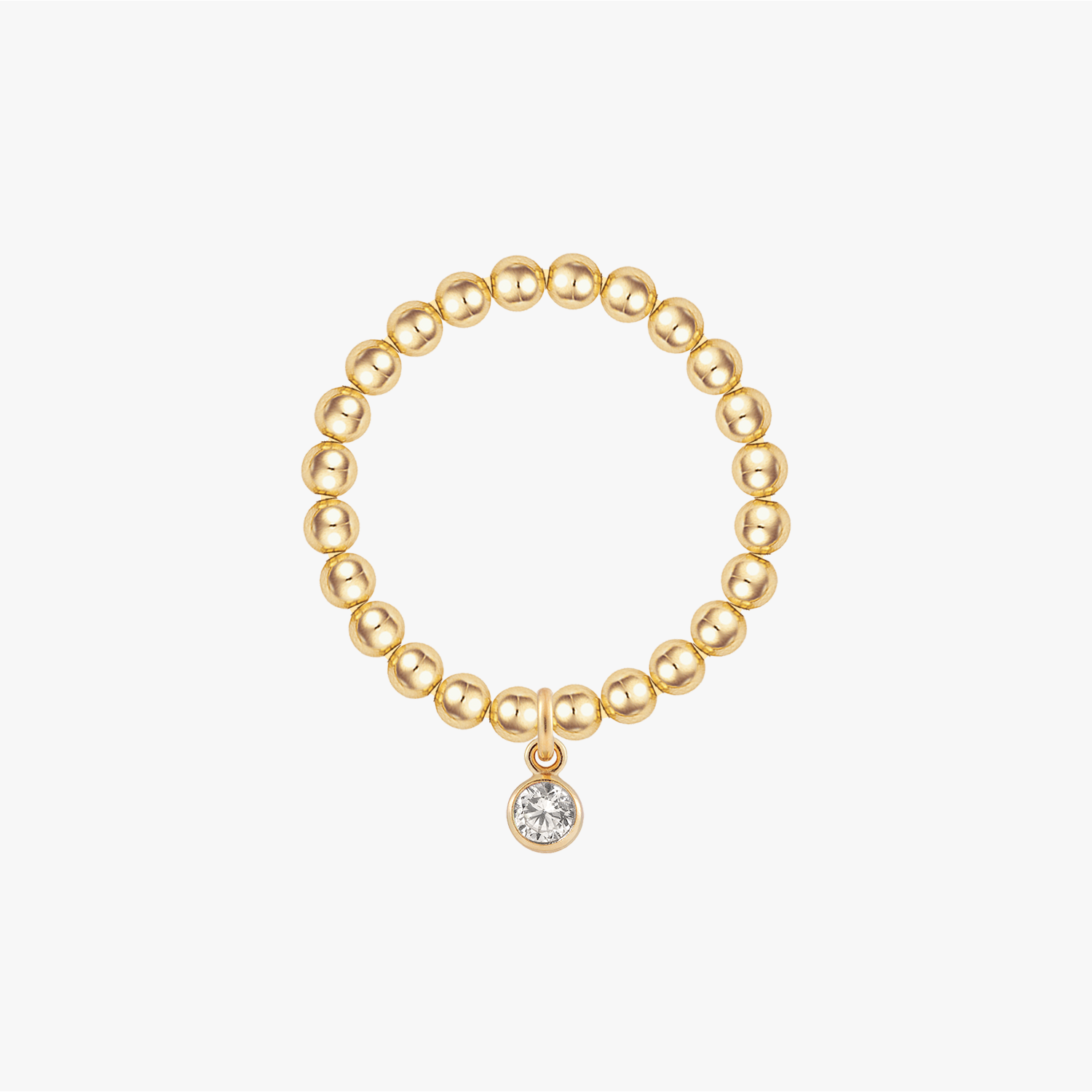 Personalised Birthstones Clear Bezel Ring