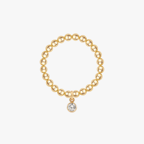 Personalised Birthstones Clear Bezel Ring