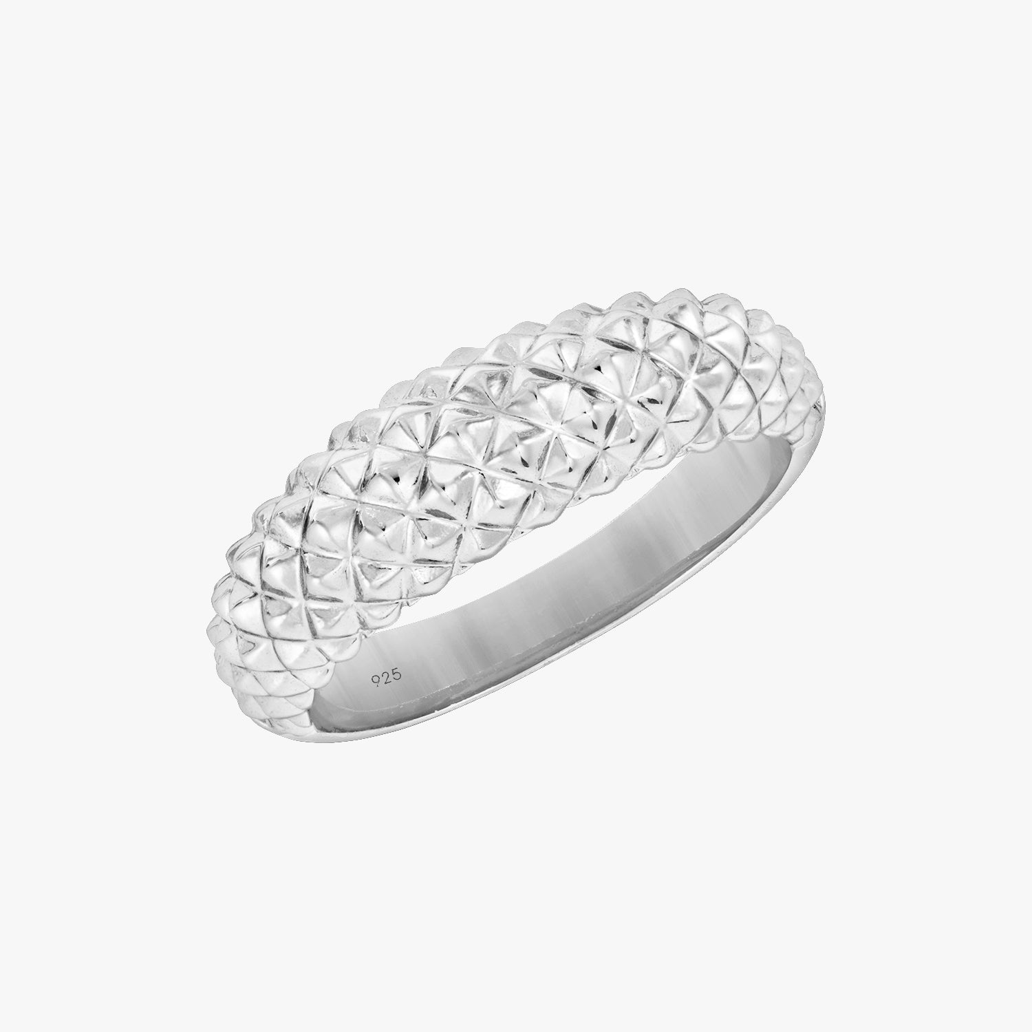 Spiky Dome Silberring