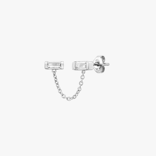Dubbele Baguette Ketting Oorknop