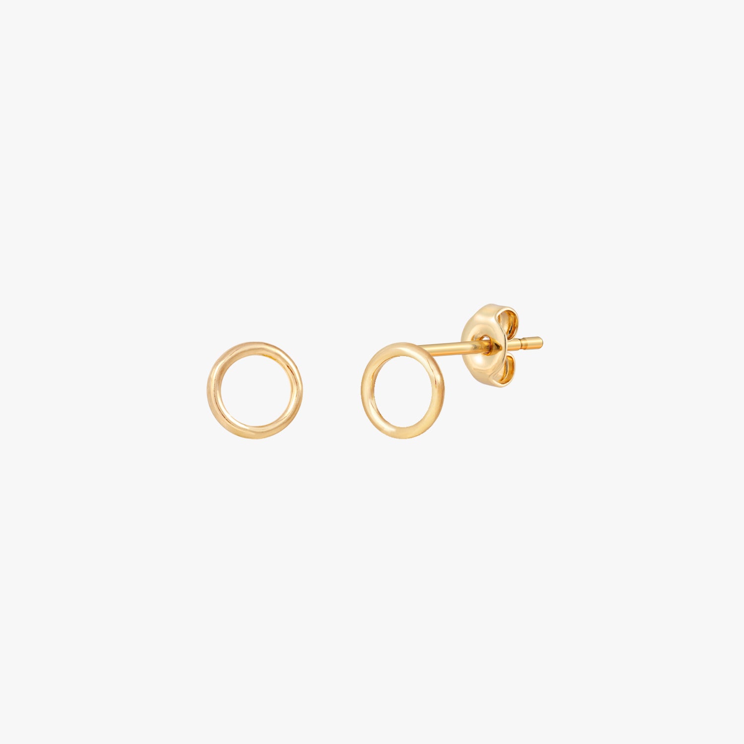 Juulry Gold Open Circle Stud Earring