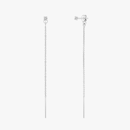 Sparkly CZ Thread Ear Jacket