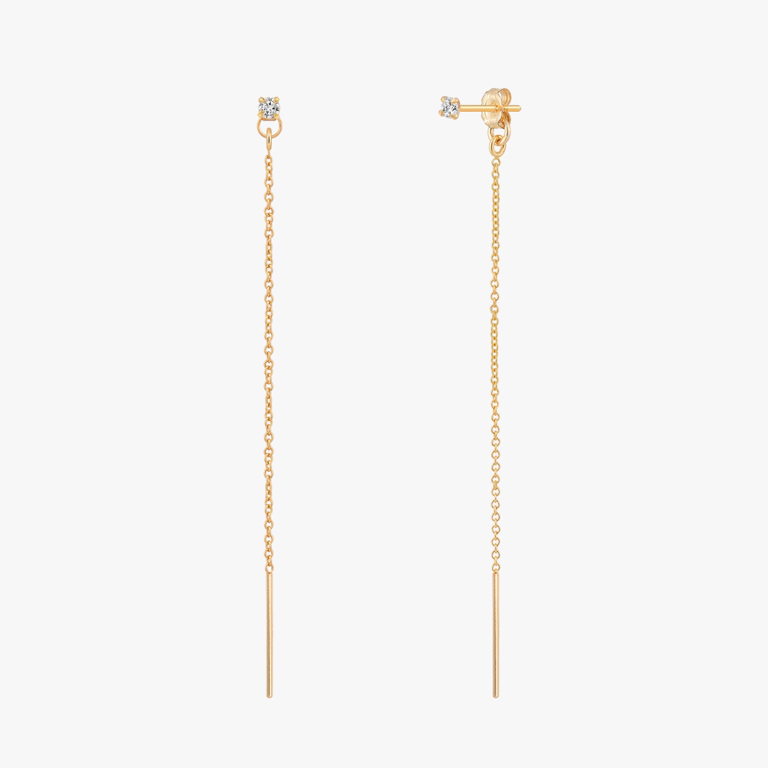 Sparkly CZ Thread Ear Jacket