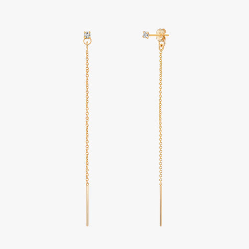 Sparkly CZ Thread Ear Jacket