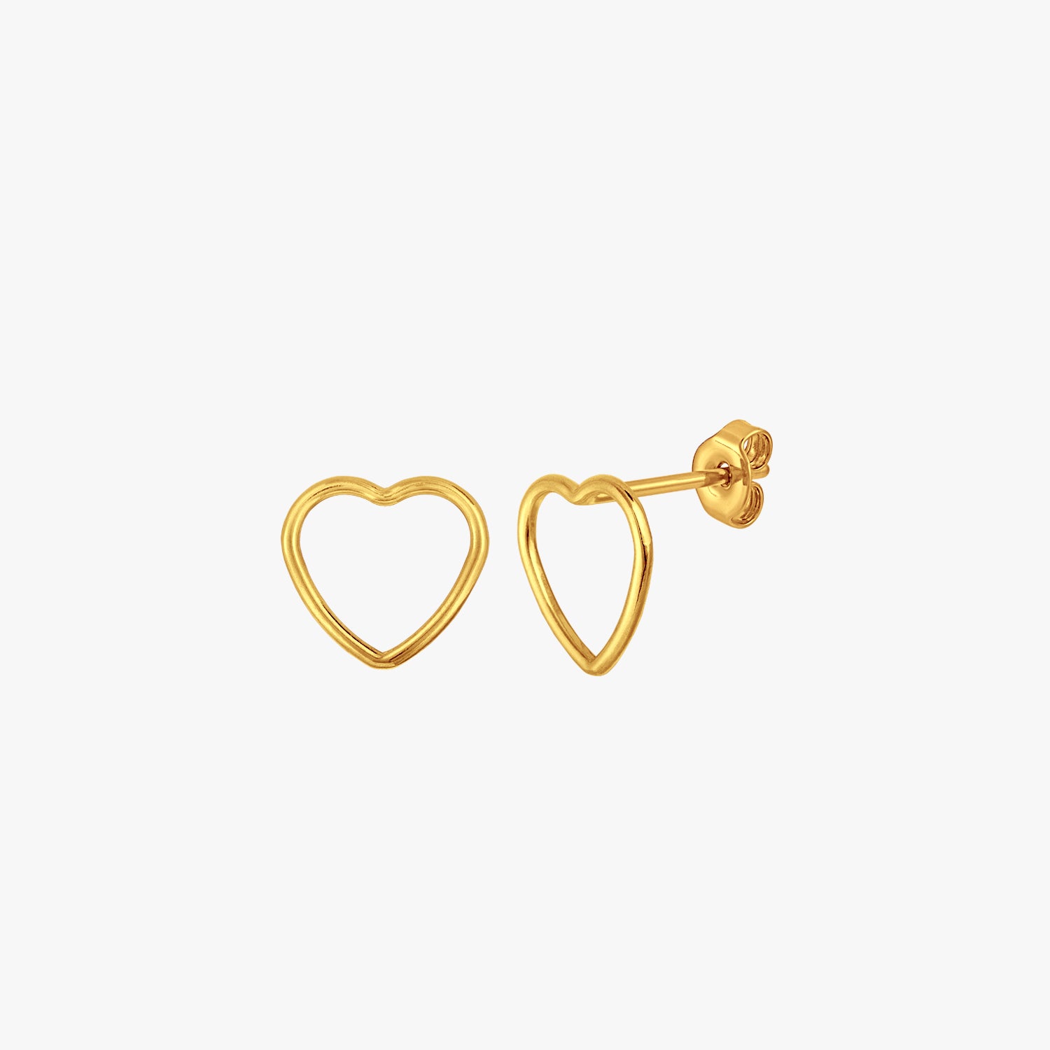 Open Heart Stud Earrings