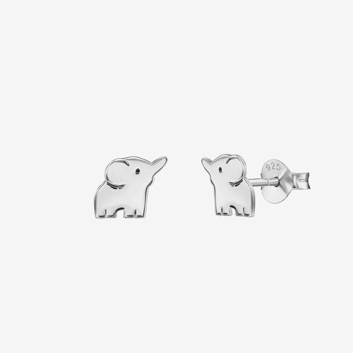 Trunk up Elephant Stud Earrings
