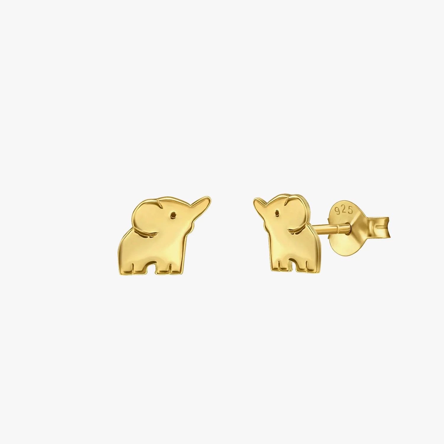 Trunk up Elephant Stud Earrings