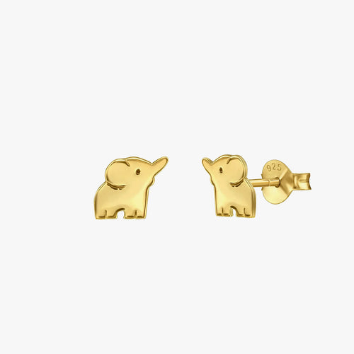 Trunk up Elephant Stud Earrings