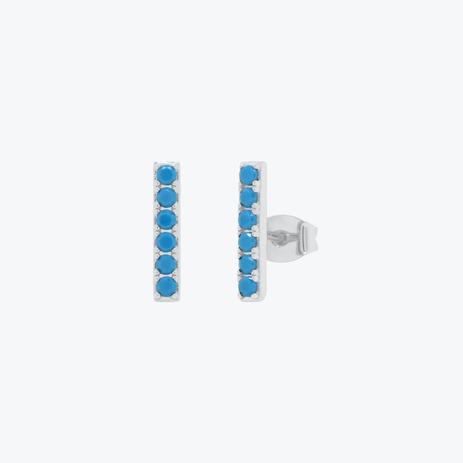 Turquoise Bar Stud Earrings