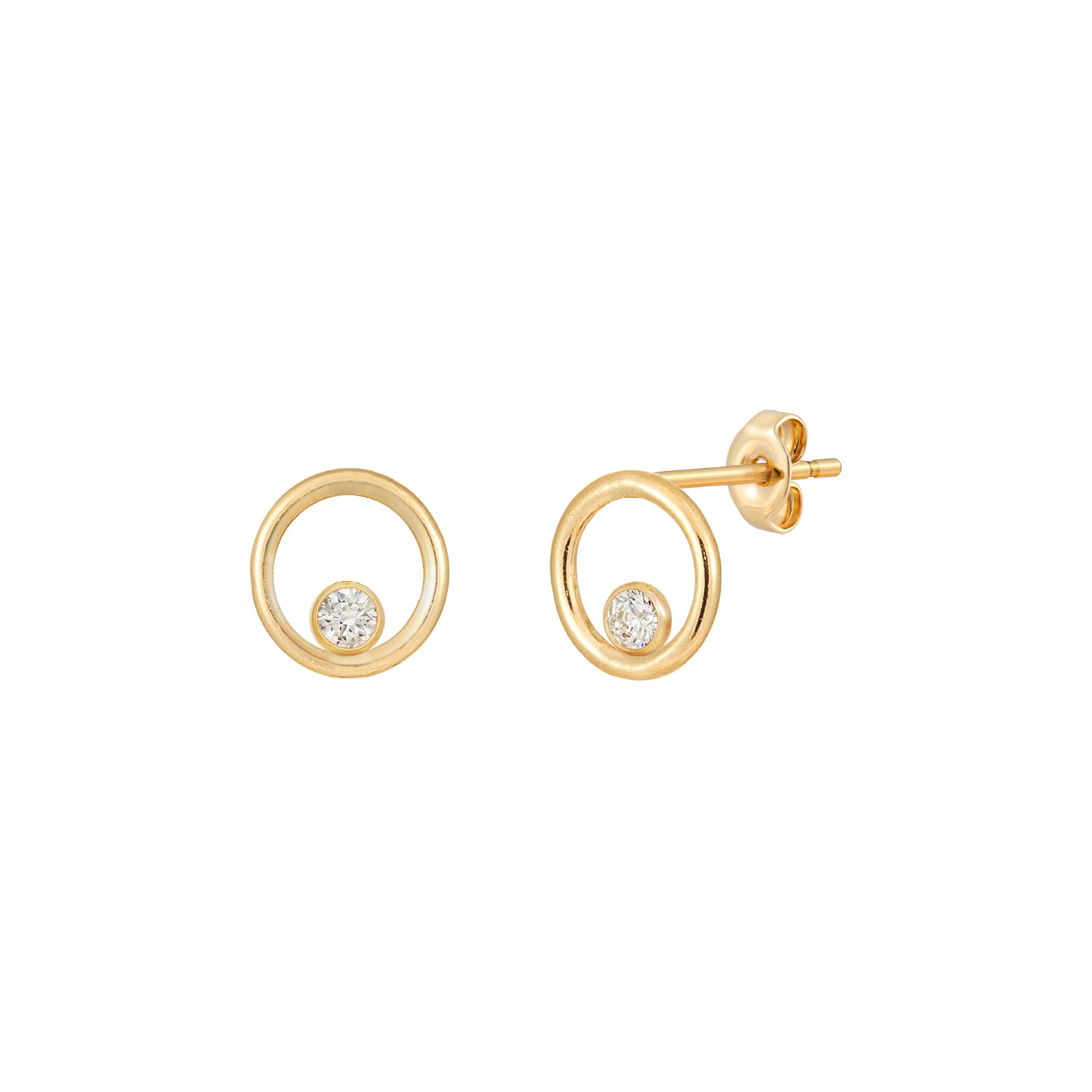 J&CO Jewellery Chic Circle Stud Earrings